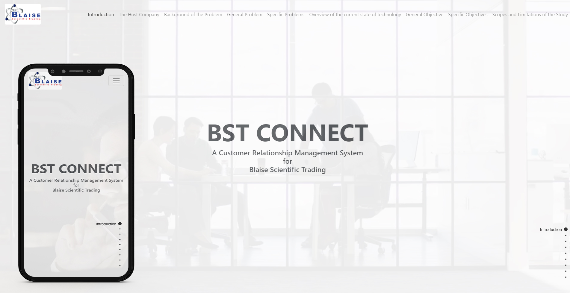 BST Connect Presentation Website